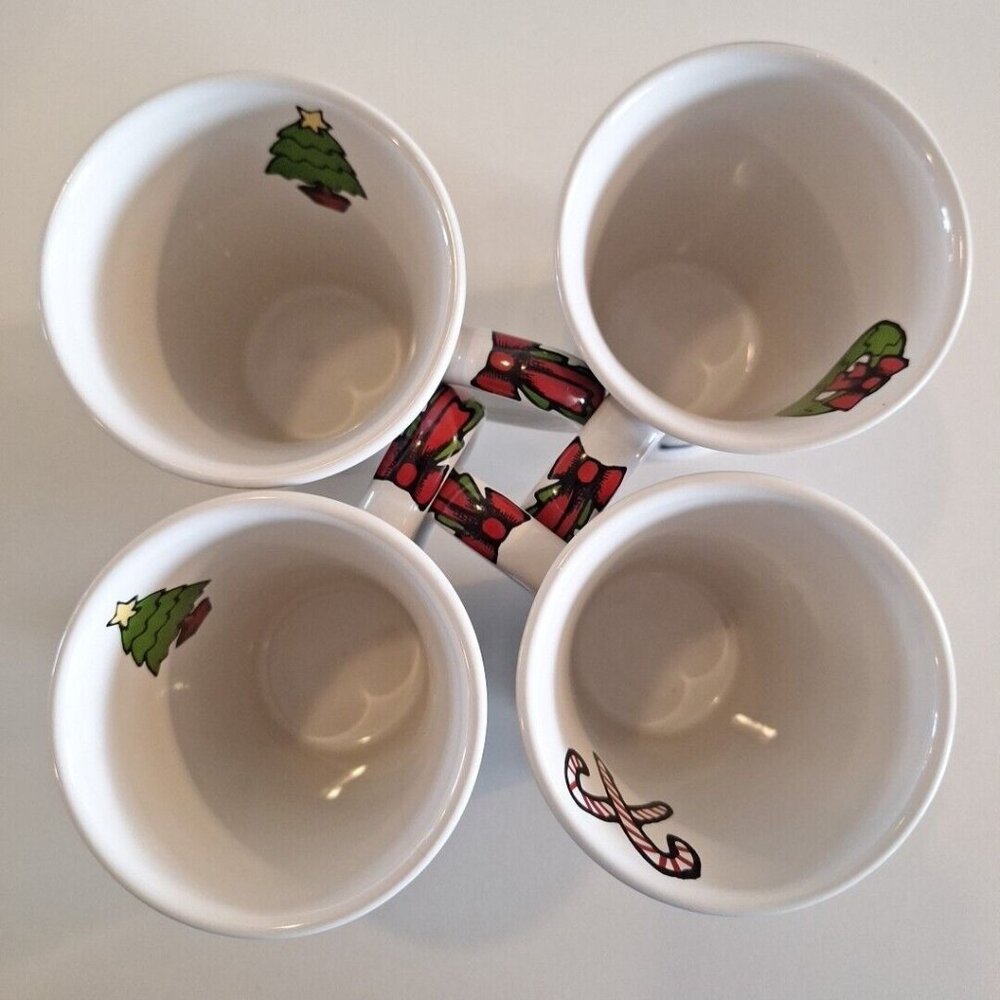 Ursula’s Christmas Signature 4 Mugs Holiday Ceramic Cups Dodge - Picture 3 of 9